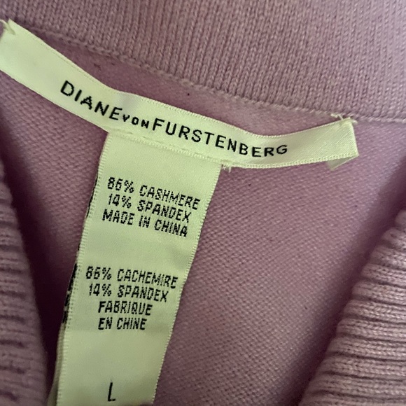 DIANE VON FURSTENBERG LILAC CASHMERE SWEATER DRESS - Picture 6 of 8